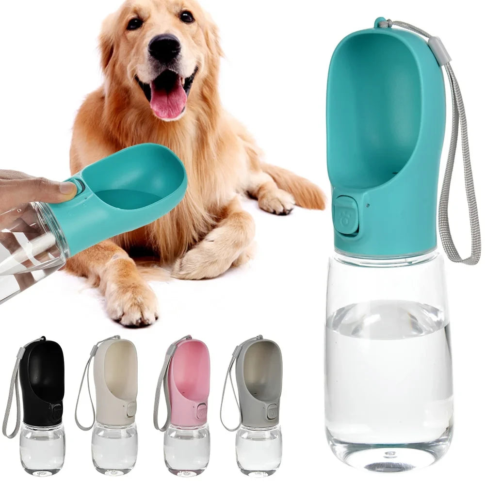 Botella de Agua Portátil para Perros | Antifugas 300ml y 500ml